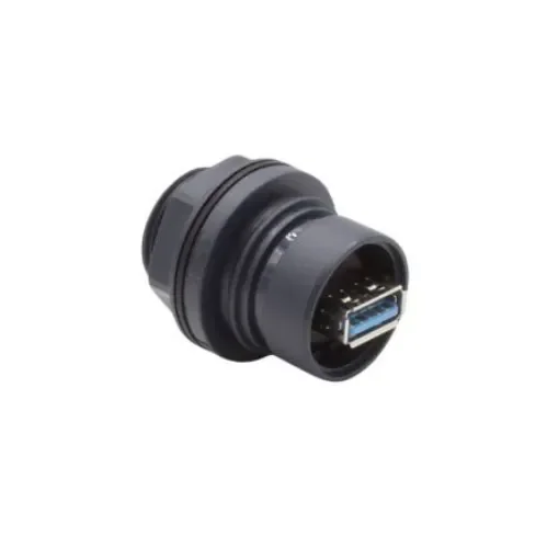 Bulgin Straight, Panel Mount, Socket- Single Port Type A to A USB 3.0 IP66, IP68, IP69K USB Connector - PXP6042/AA3 product image