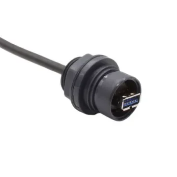 Bulgin Straight, Panel Mount, Socket- Single Port Type A to B USB 3.0 IP66, IP68, IP69K USB Connector - PXP6043/A3 product image