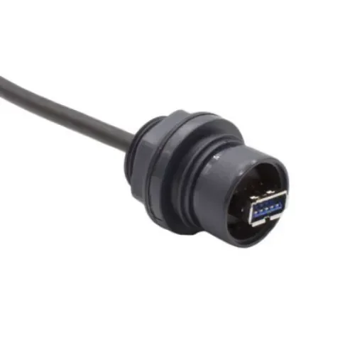 Bulgin Straight, Panel Mount, Socket- Single Port Type A to B USB 3.0 IP66, IP68, IP69K USB Connector - PXP6043/A3 product image