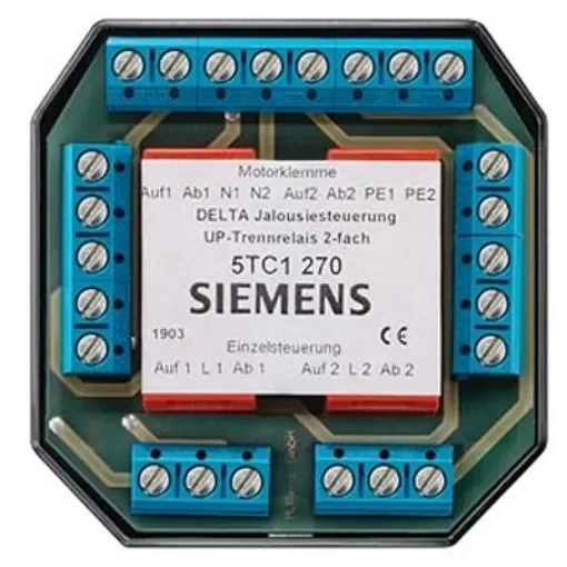 Siemens Blind Control Switch,8A, DELTA Series - 5TC1270 product image