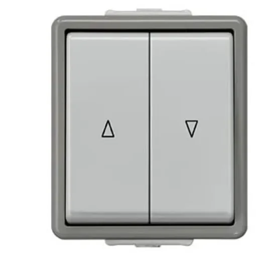 Siemens Grey Push Button Light Switch, 2 Way, 2 Gang, DELTA - 5TD4708 product image