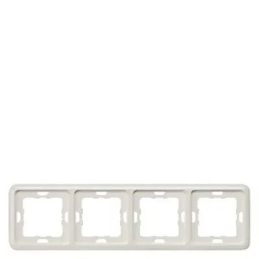 Siemens Silver 4 Gang Frame - 5TG1774 product image