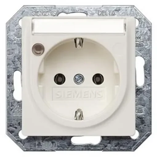 Siemens DELTA White 1 Gang Plug Socket, 16A, Schuko - 5UB1560 product image
