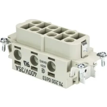 Wieland Insert, 35A, Female, 70 Series, 6 Contacts - 70.200.0653.0 product image