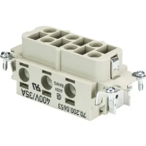 Wieland Insert, 35A, Female, 70 Series, 6 Contacts - 70.200.0653.0 product image