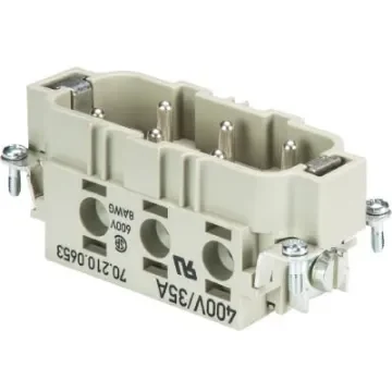 Wieland Male Insert, 35A, Male, 70 Series, 6 Contacts - 70.210.0653.0 product image