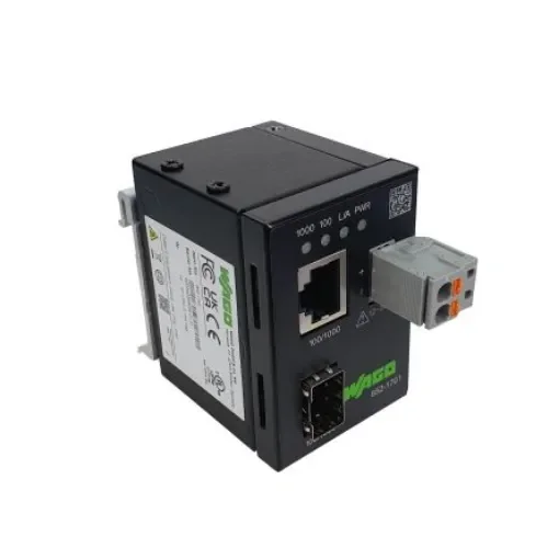 WAGO RJ45, SFP Ethernet Media Converter, 100/1000Mbit/s, Multi Mode 80km - 852-1701 product image