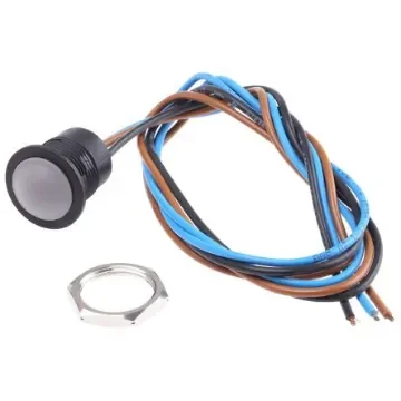 APEM Push Button Switch, Momentary, Panel Mount, 16.2mm Cutout, SPDT, 24V dc, IP67 - IAR5F1400 product image