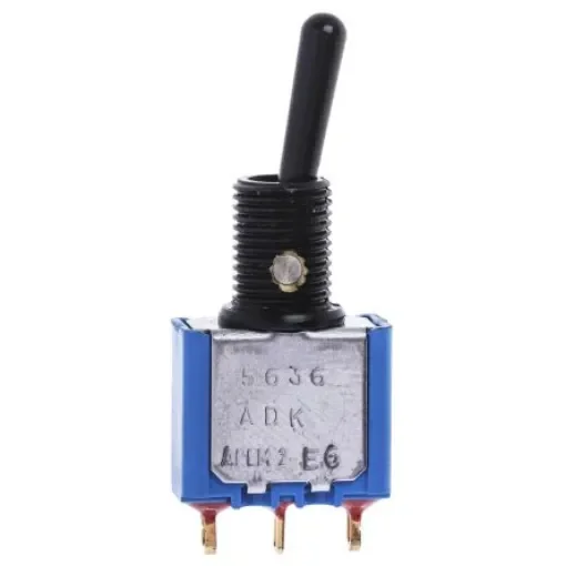 APEM Toggle Switch, Panel Mount, On-On, SPDT, Solder Lug Terminal, 30V dc - 5636ADBGK product image