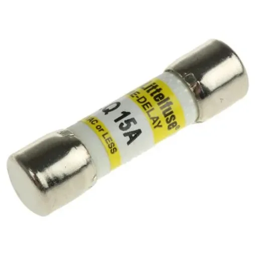 Littelfuse 15A T Melamine Cartridge Fuse, 10 x 38mm - 0FLQ015.T product image