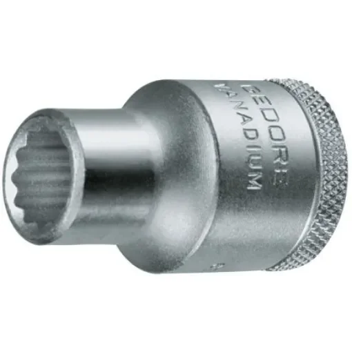 Gedore 1/2 in Drive 28mm Standard Socket, 12 point, 43 mm Overall Length - D 19 28 product image