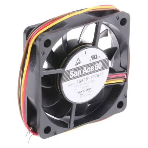 Sanyo Denki San Ace 9GA Series Axial Fan, 12 V dc, DC Operation, 41m³/h, 1.92W, 160mA Max, 60 x 60 x 15mm - 9GA0612P7G01 product image