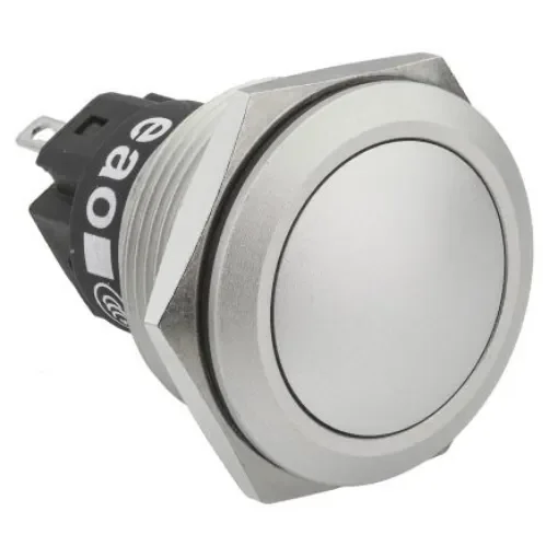 EAO 82 Series Push Button Switch, Momentary, Panel Mount, 22.3mm Cutout, SPDT, 240V, IP65, IP67 - 82-6571.1000 product image