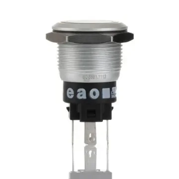 EAO 82 Series Illuminated Push Button Switch, Momentary, Panel Mount, 19mm Cutout, SPDT, Red LED, 240V, IP65, IP67 - 82-5551.1113 product image