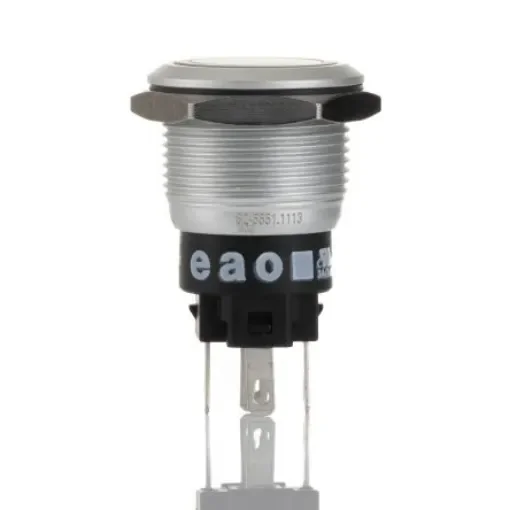 EAO 82 Series Illuminated Push Button Switch, Momentary, Panel Mount, 19mm Cutout, SPDT, Red LED, 240V, IP65, IP67 - 82-5551.1113 product image