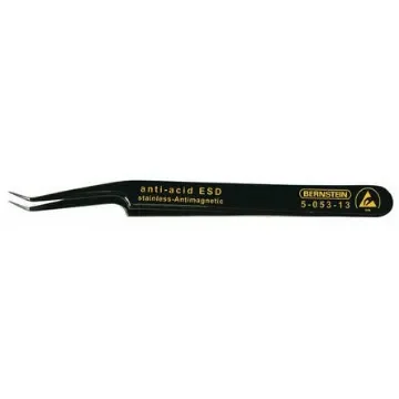 Bernstein 110 mm, Stainless Steel, Oblique, ESD Tweezers - 5-053-13 product image