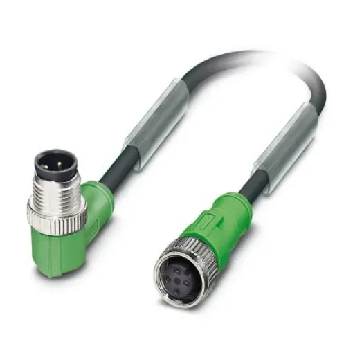 Phoenix Contact Male 3 way M12 to Female 3 way M12 Sensor Actuator Cable, 600mm - 1668564 product image