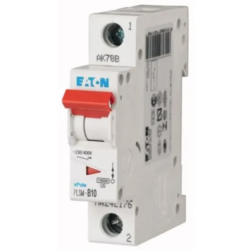 Eaton xPole MCB, 1P, 10A Curve C, 48V DC, 10 kA Breaking Capacity - 242202 PLSM-C10-MW product image