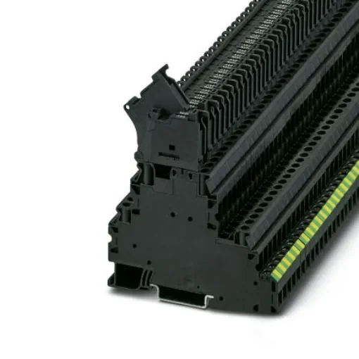 Phoenix Contact 3214321 UT 4-PE/L/HESILED 24 (5X20) Series Black, 4mm², Triple-Level, Screw Termination, Fused, ATEX, product image