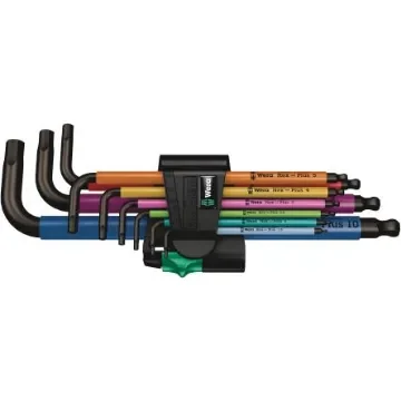 Wera 9 piece L Shape Metric Hex Key Set, 1 x 1.5x90mm - 05073593001 product image