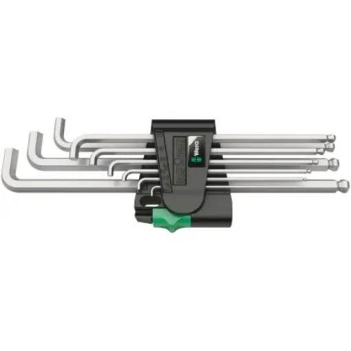 Wera 9 piece L Shape Metric Hex Key Set, 1 x 1.5x90mm - 05073594001 product image