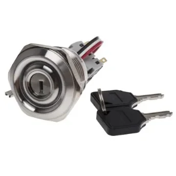 RS PRO IP40 Key Switch, DPDT, 5 A 2-Way - 8771924 product image