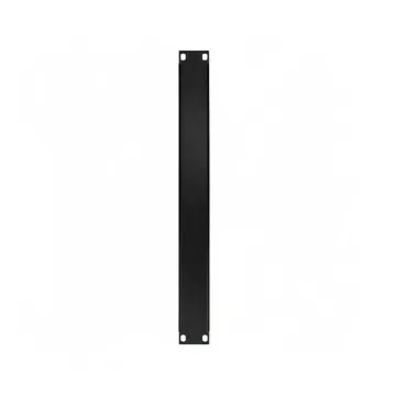 1U Black Steel Rack Panel for Maritime Cabinets - Blank Filler Plate 19 Inch product image