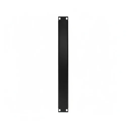 1U Black Steel Rack Panel for Maritime Cabinets - Blank Filler Plate 19 Inch product image