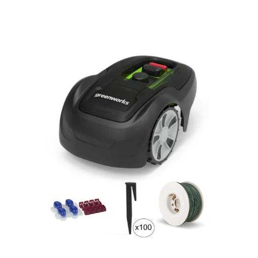 Optimow 5 Greenworks Robotic Lawn Mower Pack - for 550m2 - 100m Wire, 100 Pegs and Connectors product image