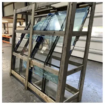 Resnic Fjord stainless steel curved sliding patio door with glass - TBF0559 product image