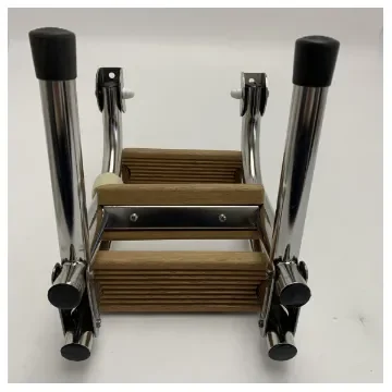 Nautinox Stainless Steel Marine Boarding Ladder 3-steps foldable with teak steps - 2046 product image