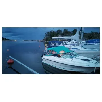 Uttern Green Canvas Boat Cover 5500DC Waterproof UV Resistant with Clear Window product image
