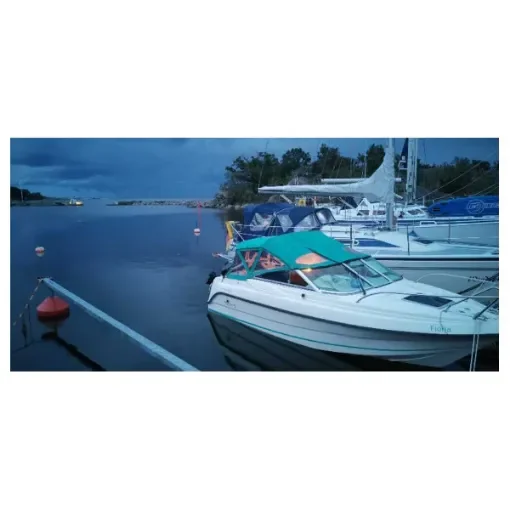 Uttern Green Canvas Boat Cover 5500DC Waterproof UV Resistant with Clear Window product image