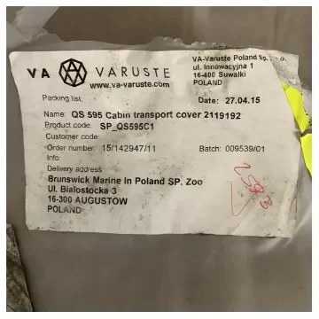 Quicksilver 595 Cabin Transport / Mooring boat cover grey - SP_QS595C1 product image