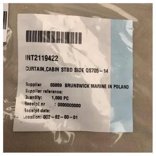 Quicksilver Activ 705 Starboard Side Cabin Curtain Beige - 2119422 product image