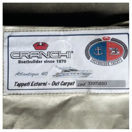 Cranchi Atlantique 40 Durable Outdoor Marine Non-Slip Carpet for Cockpit - 33971650 product image