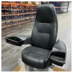 Norsap NS1700 Pilot Seat with Fixed Seat Support Black Leather product image