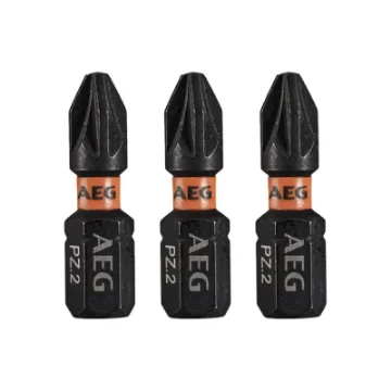 Reinforced Ballistic Screwdriver Bits Aeg - 25 Mm - 3 Pcs - PZ2 product image