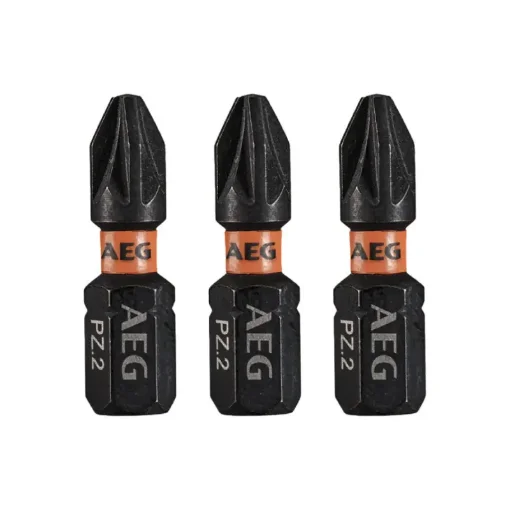 Reinforced Ballistic Screwdriver Bits Aeg - 25 Mm - 3 Pcs - PZ2 product image