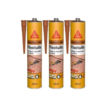 Pack of 3 Sika Flexible Adhesive Sealants Sika Fixotuile - Terracotta - 300ml product image