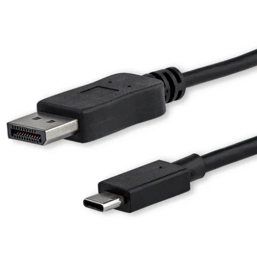 Picture of Startech.Com 6ft/1.8m Usb C To Displayport 1.2 Cable 4K 60Hz - Usb-C To Displayport Adapter Cable HBR2 - Usb Type-C Dp Alt Mode To Dp Monitor Video Cable - Works W/ Thunderbolt 3 - Black - Cdp2dpmm6b