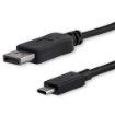 Picture of Startech.Com 3ft/1m Usb C To Displayport 1.2 Cable 4K 60Hz - Usb-C To Displayport Adapter Cable - HBR2 - Usb Type-C Dp Alt Mode To Dp Monitor Video Cable - Works W/ Thunderbolt 3 - Black - Cdp2dpmm1mb