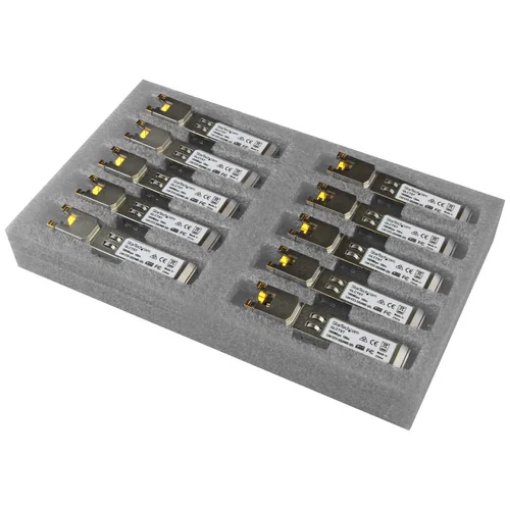 Picture of Startech.Com Cisco Glc-T Compatible Sfp Transceiver Module - 1000BASE-T - 10 Pack~Cisco Glc-T Compatible Sfp Module (10 Pack) - 1000BASE-T - Sfp To RJ45 Cat6/Cat5e - 1GE Gigabit Ethernet Sfp - Rj-45 100m - Cisco Firepower, ASR920, IE2000 - GLCT10PKST