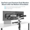 Picture of Startech.Com Desk-Mount Dual Monitor Arm - Full Motion Articulating - Premium - ARMDUAL30