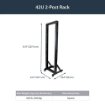 Picture of Startech.Com 2-Post 42U Mobile Open Frame Server Rack, Two Post 19in Network Rack with Wheels, Rolling Open Rack for Av/Data/Media/It Equipment, Computer Rack for Home/Office Spaces - Casters Included - 2POSTRACK42
