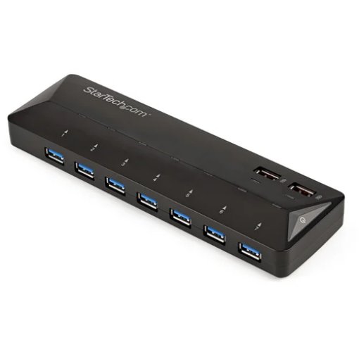 Picture of Startech.Com 7-Port Usb 3.0 Hub Plus Dedicated Charging Ports - 2 X 2.4A Ports~7-Port Usb 3.0 Hub (5Gbps) Plus Dedicated Charging Ports - 2 X 2.4A Ports - St93007u2c
