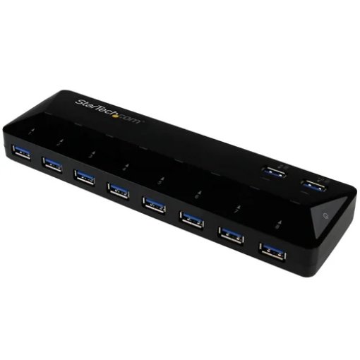 Picture of Startech.Com 10-Port Usb 3.0 Hub with Charge and Sync Ports - 2 X 1.5A Ports~10-Port Usb 3.0 Hub with Charge and Sync Ports - 5Gbps - 2 X 1.5A Ports - St103008u2c