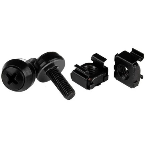 Picture of Startech.Com M5 X 12mm - Screws and Cage Nuts - 50 Pack, Black - CABSCREWM5B