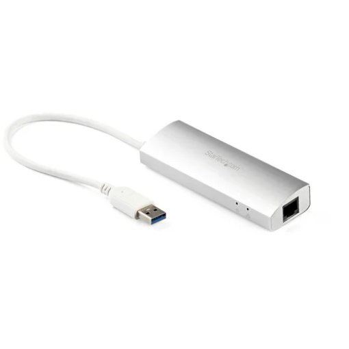Picture of Startech.Com 3-Port Portable Usb 3.0 Hub Plus Gigabit Ethernet - Built-In Cable~3-Port Portable Usb 3.0 Hub Plus Gigabit Ethernet - 5Gbps - Built-In Cable - St3300g3ua