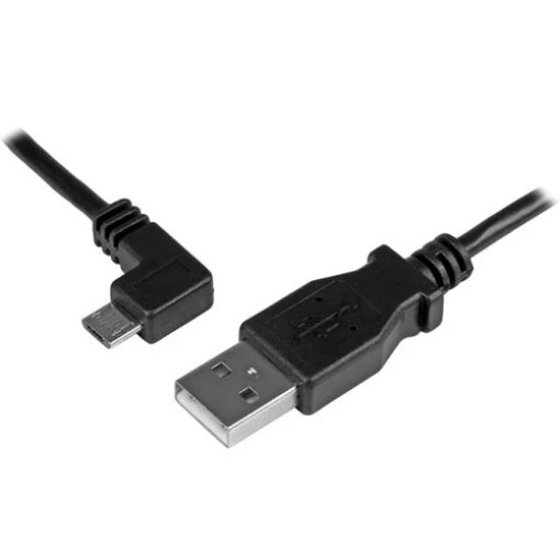 Picture of Startech.Com Micro-Usb Charge-And-Sync Cable M/M - Left-Angle Micro-Usb - 24 Awg - 2 M (6 Ft.) - USBAUB2MLA
